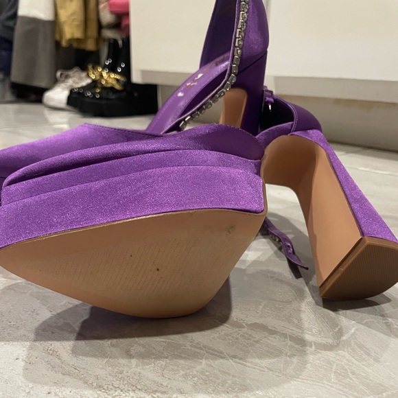 New chunky heel platform purple size 7 - Picture 3 of 4